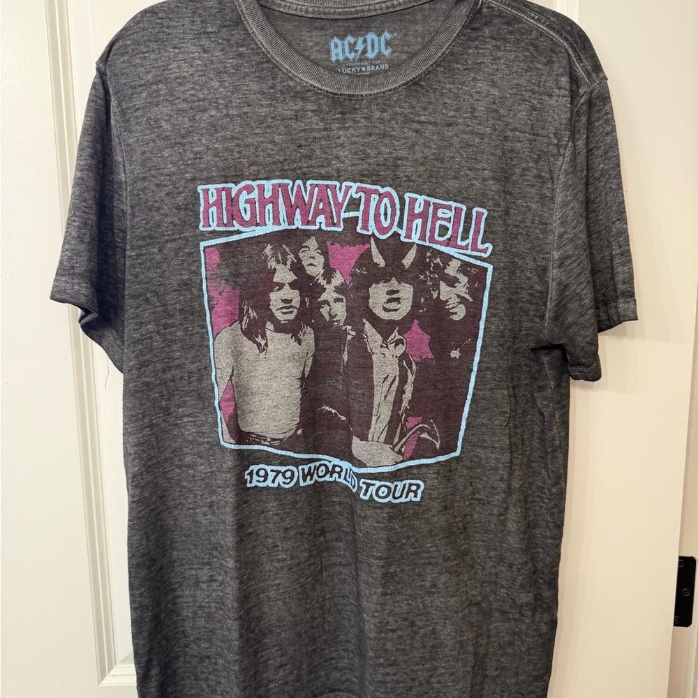 Lucky Brand AC/DC Gray Graphic T-Shirt for Men